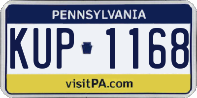 PA license plate KUP1168