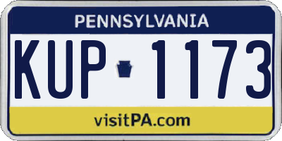 PA license plate KUP1173