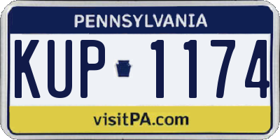 PA license plate KUP1174