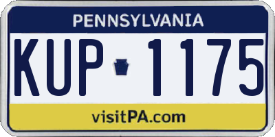 PA license plate KUP1175