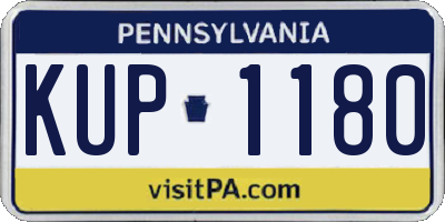 PA license plate KUP1180