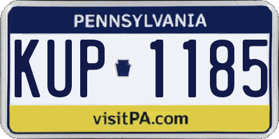 PA license plate KUP1185