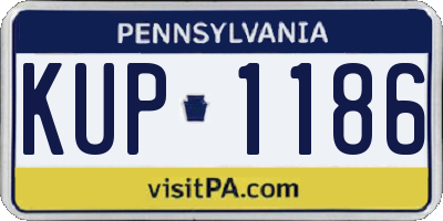 PA license plate KUP1186