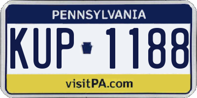 PA license plate KUP1188