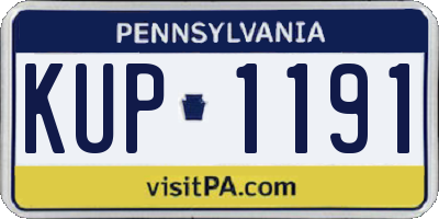 PA license plate KUP1191