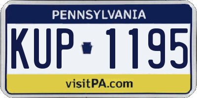 PA license plate KUP1195