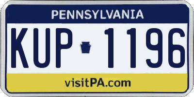 PA license plate KUP1196