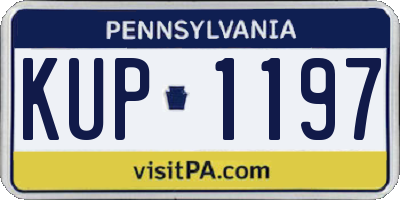 PA license plate KUP1197