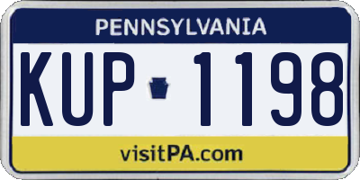 PA license plate KUP1198
