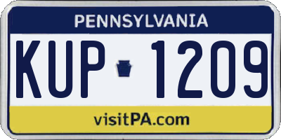 PA license plate KUP1209