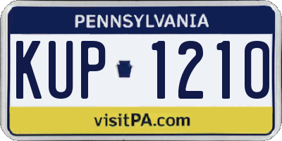 PA license plate KUP1210