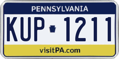 PA license plate KUP1211