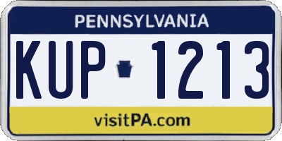 PA license plate KUP1213