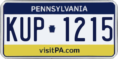 PA license plate KUP1215