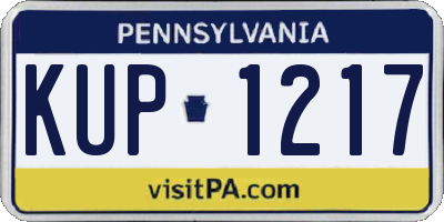PA license plate KUP1217