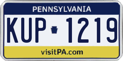 PA license plate KUP1219