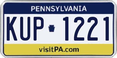 PA license plate KUP1221