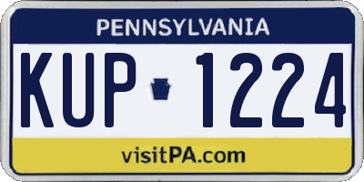 PA license plate KUP1224