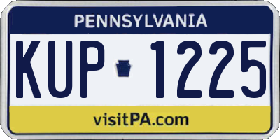 PA license plate KUP1225