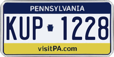 PA license plate KUP1228