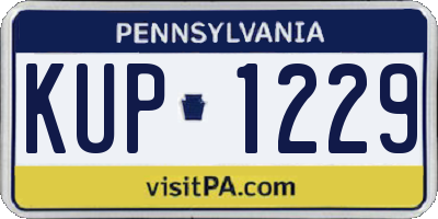 PA license plate KUP1229