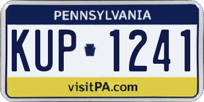 PA license plate KUP1241