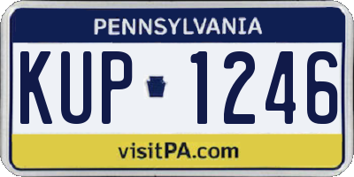 PA license plate KUP1246