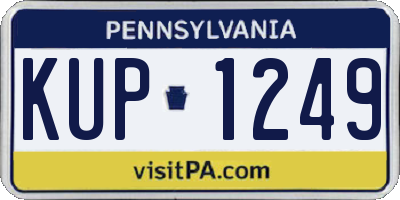 PA license plate KUP1249