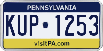 PA license plate KUP1253