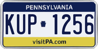 PA license plate KUP1256