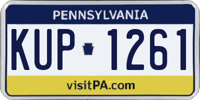 PA license plate KUP1261