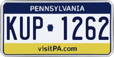 PA license plate KUP1262