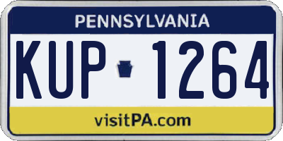 PA license plate KUP1264