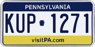 PA license plate KUP1271