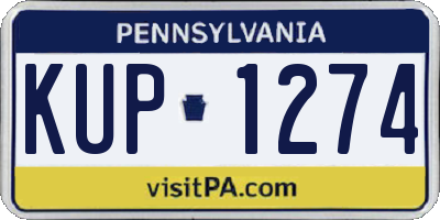PA license plate KUP1274