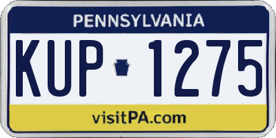 PA license plate KUP1275