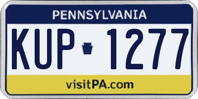 PA license plate KUP1277