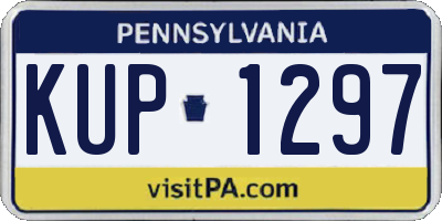 PA license plate KUP1297