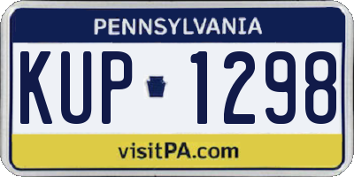 PA license plate KUP1298