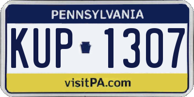 PA license plate KUP1307