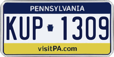 PA license plate KUP1309