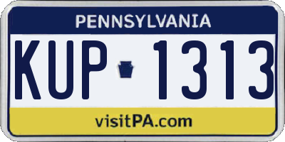 PA license plate KUP1313