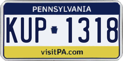 PA license plate KUP1318