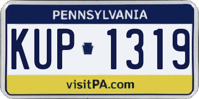 PA license plate KUP1319