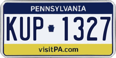PA license plate KUP1327