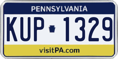 PA license plate KUP1329