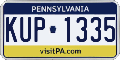 PA license plate KUP1335