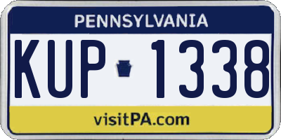 PA license plate KUP1338