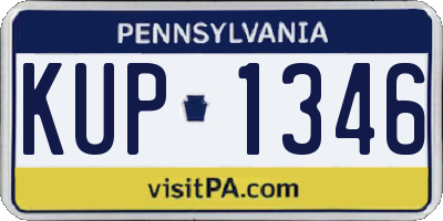 PA license plate KUP1346