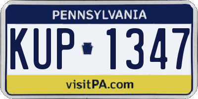 PA license plate KUP1347